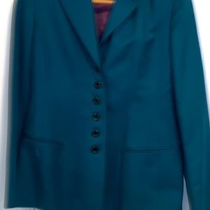 Carlisle blazer.  100 percent wool with rich  velvet collar trim